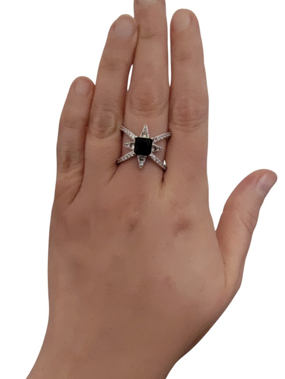 Bomb Party Glamorous Stylista Black Onyx CZ Ring Size 8 – MSRP $138
